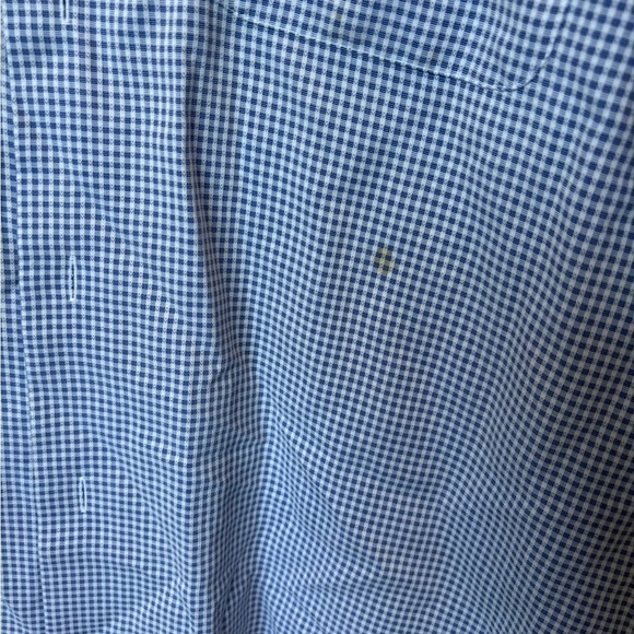 Island Republic Men’s Causal Button Up Shortsleeve Shirt Check Blue/white M - Picture 2 of 10